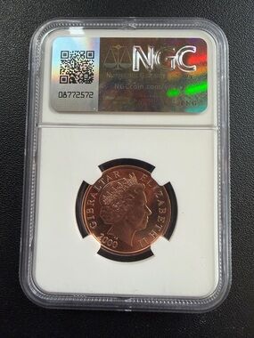 Certified Coin Slab with Copper Coin - Copper
